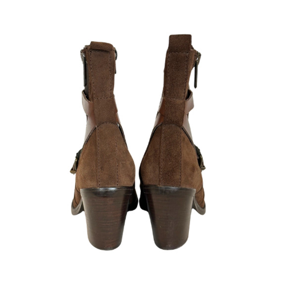 Diesel D-Kinley Dark Brown Suede Cuban Heel Boots 7/37 - Picture 7 of 13